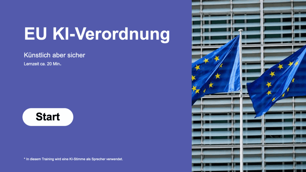 EU KI Verordnung Schulung E-Learning Beispiel