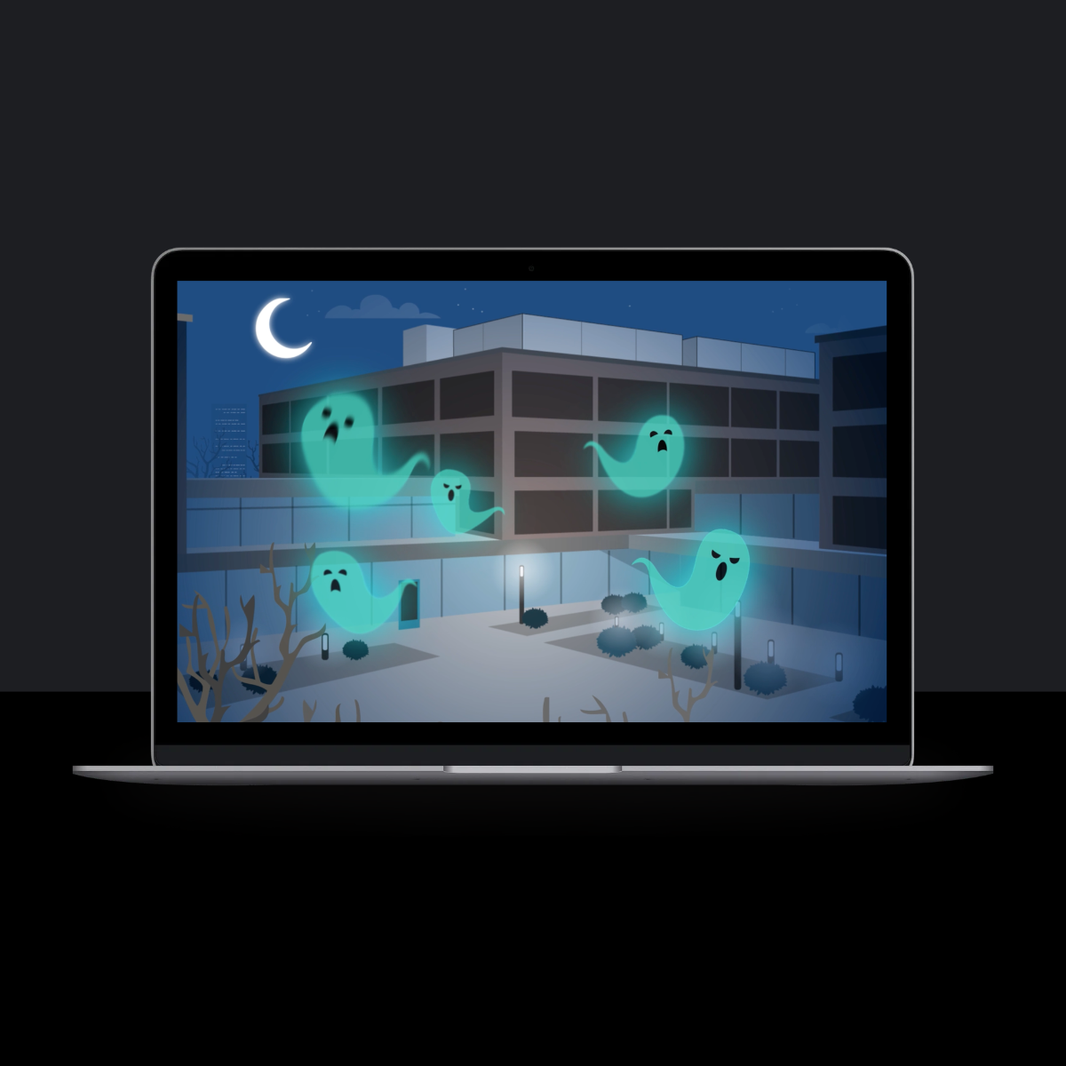 RWE E-Learning Betrugsjagd auf einem Laptop